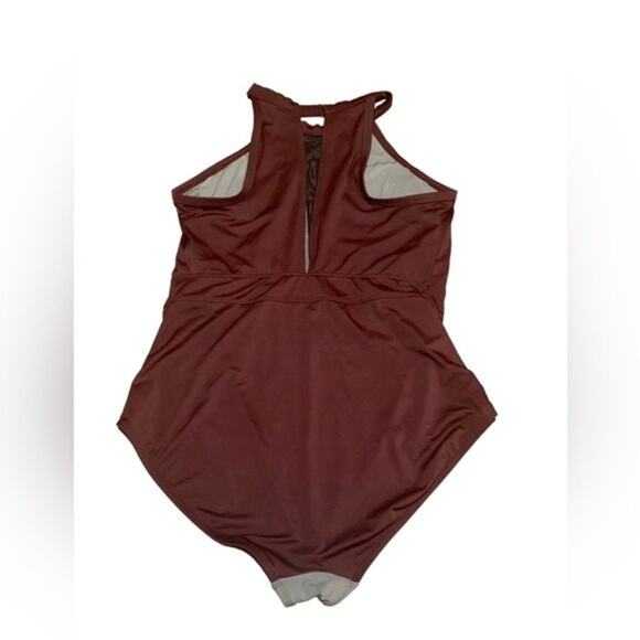 Adore Me One Piece Swimsuit Burgundy Size 1X - Picture 3 of 8